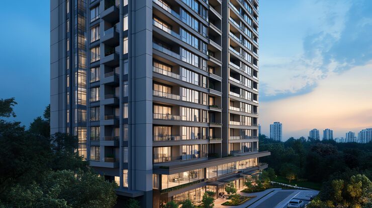 Jindal Avenue apartment complex in Sai Nagar Panvel with 1 and 2 BHK units